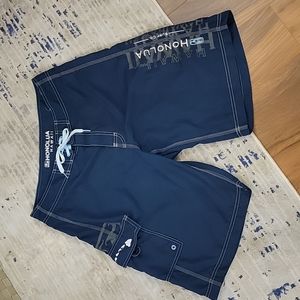 Honolua Board Shorts, Size 32, Navy Blue, EUC